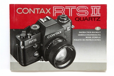 Very Clean Contax RTS II Quartz Instruction Booklet #P4815 Very Clean Contax RTS II Quartz Instruction Booklet #P4815